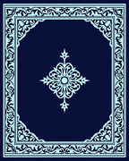 Intricate Floral Border Medallion Design Rug