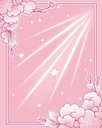 Whimsical Pink Floral Star Design Rug