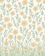 Daisies In 2 Tone Garden Pattern Rug