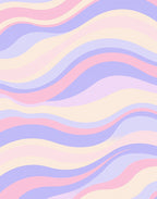 Pastel Waves Pattern Rug
