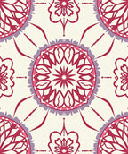 Round Floral Pattern Vibrant Design Rug