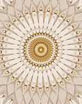 Golden Sunburst Mandala Style Rug