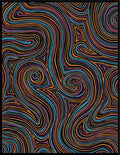 Abstract Swirls In Vibrant Colors Rug
