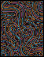 Abstract Swirls In Vibrant Colors Rug