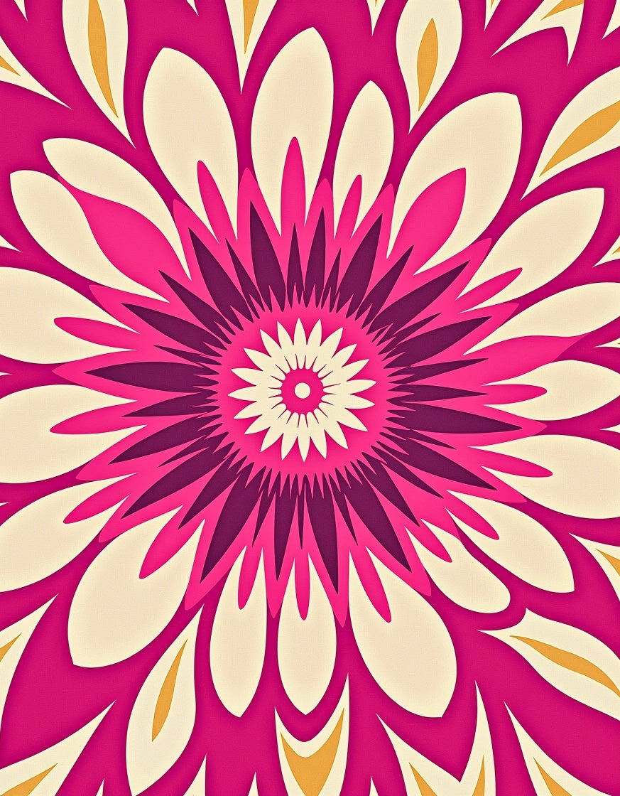 Bold Floral Mandala Pattern Rug