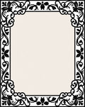 Classic Black Floral Border Design Rug