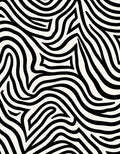 Bold Black White Abstract Stripes Rug