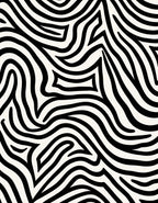 Bold Black White Abstract Stripes Rug