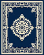 Ornate Mandala Border Design Rug
