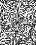 Abstract Radial Black White Graphic Rug