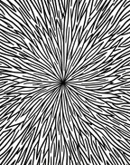 Abstract Radial Black White Graphic Rug