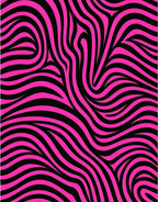 Hot Pink Black Zebra Stripe Rug