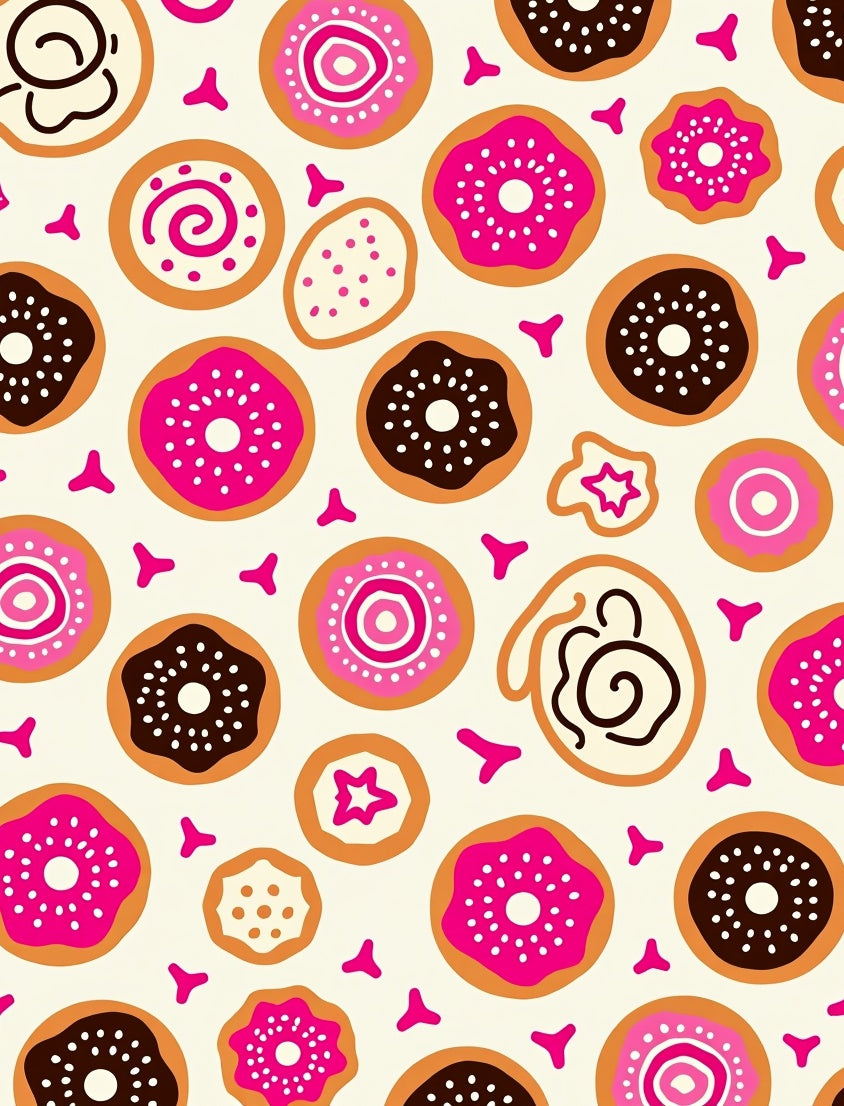 Fun Donut Pattern Delight Rug