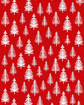 Crimson White Evergreen Forest Repeat Rug