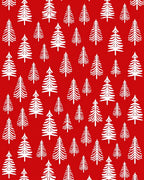 Crimson White Evergreen Forest Repeat Rug