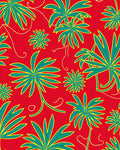 Vibrant Tropical Leaf Pattern Rug