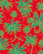 Vibrant Tropical Leaf Pattern Rug