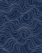 Abstract Swirls and Waves Rug