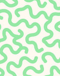 Mint Wavy Organic Pattern Rug