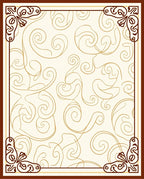 Cream Brown Swirl Pattern Design Rug