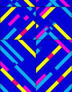 Bold Geometric Lines Abstract Pattern Rug