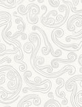 Swirling Whimsical Light Gray Pattern Rug
