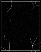 Black White Connecting Lines Pattern Rug