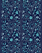 Vining Floral Art Nouveau Design Rug