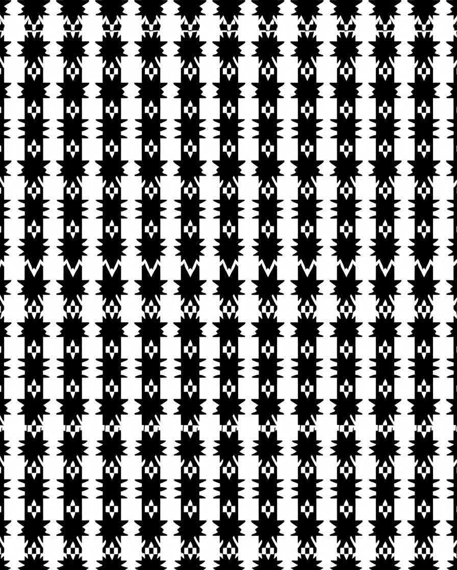 Bold Black White Geometric Stripe Rug