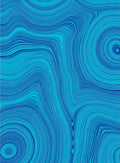 Blue Swirls Line Pattern Rug