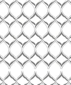Gray Swirling Lattice Pattern Design Rug