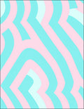 Pastel Stripe Curved Pattern Rug