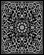 Intricate Floral Symmetry Design Rug