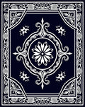 Elegant Floral and Scrollwork Motif Rug