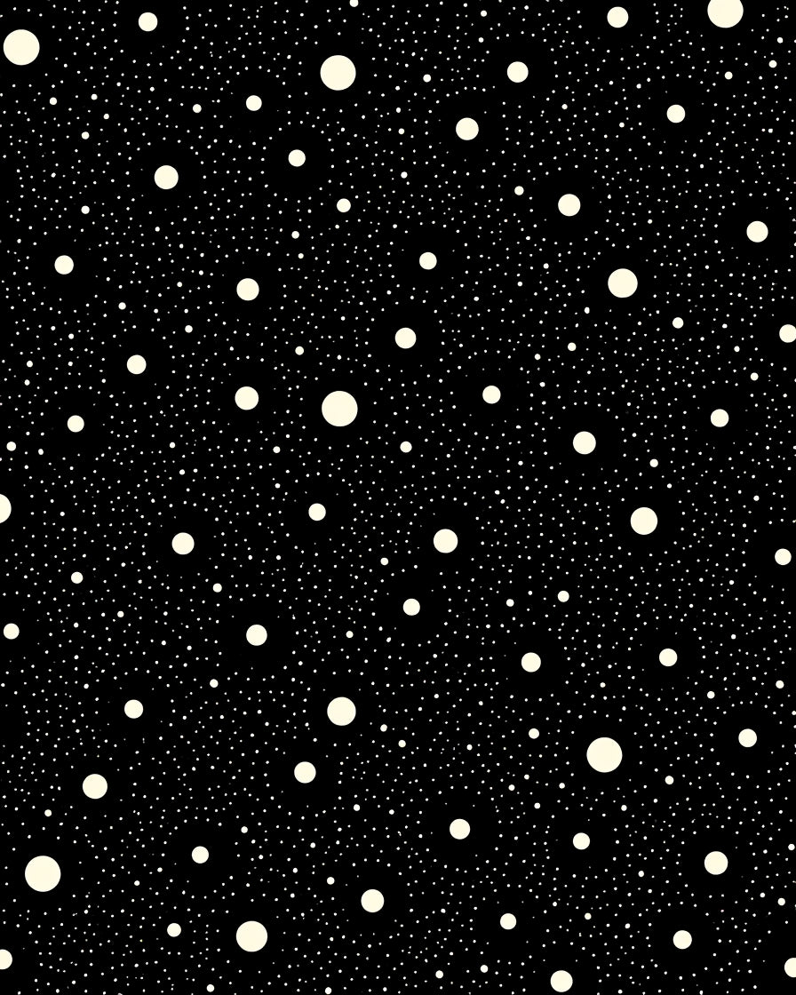 Abstract Starry Night Circles Rug