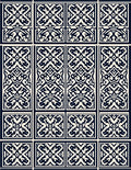 Classic Geometric Vine Repeating Pattern Rug