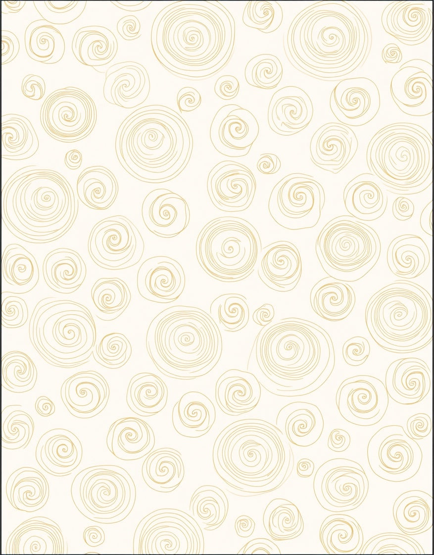 Cream Swirl Patterned Organic Design Rug