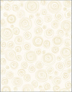 Cream Swirl Patterned Organic Design Rug