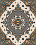 Mandala Tribal Sunburst Medallion Rug
