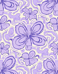 Purple Blossom Swirl Pattern Rug
