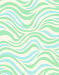 Pastel Wave Pattern Fabric Rug