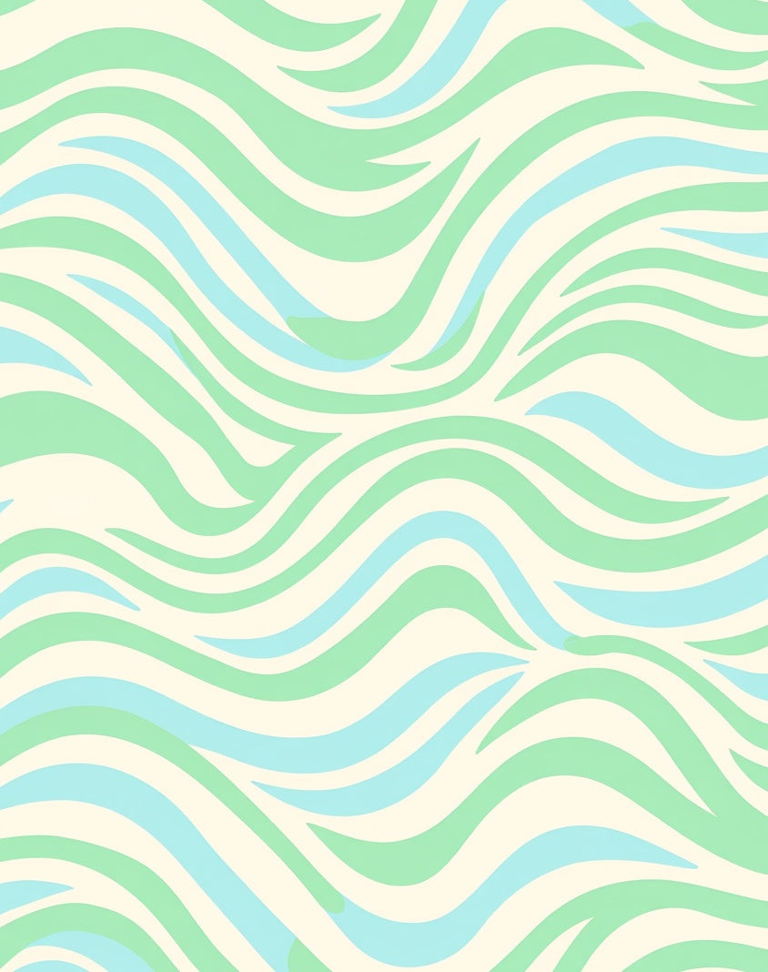 Pastel Wave Pattern Fabric Rug