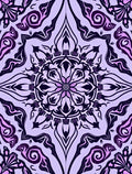 Purple Floral Mandala Style Design Rug