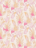 Delicate Pink Feather Blossom Pattern Rug