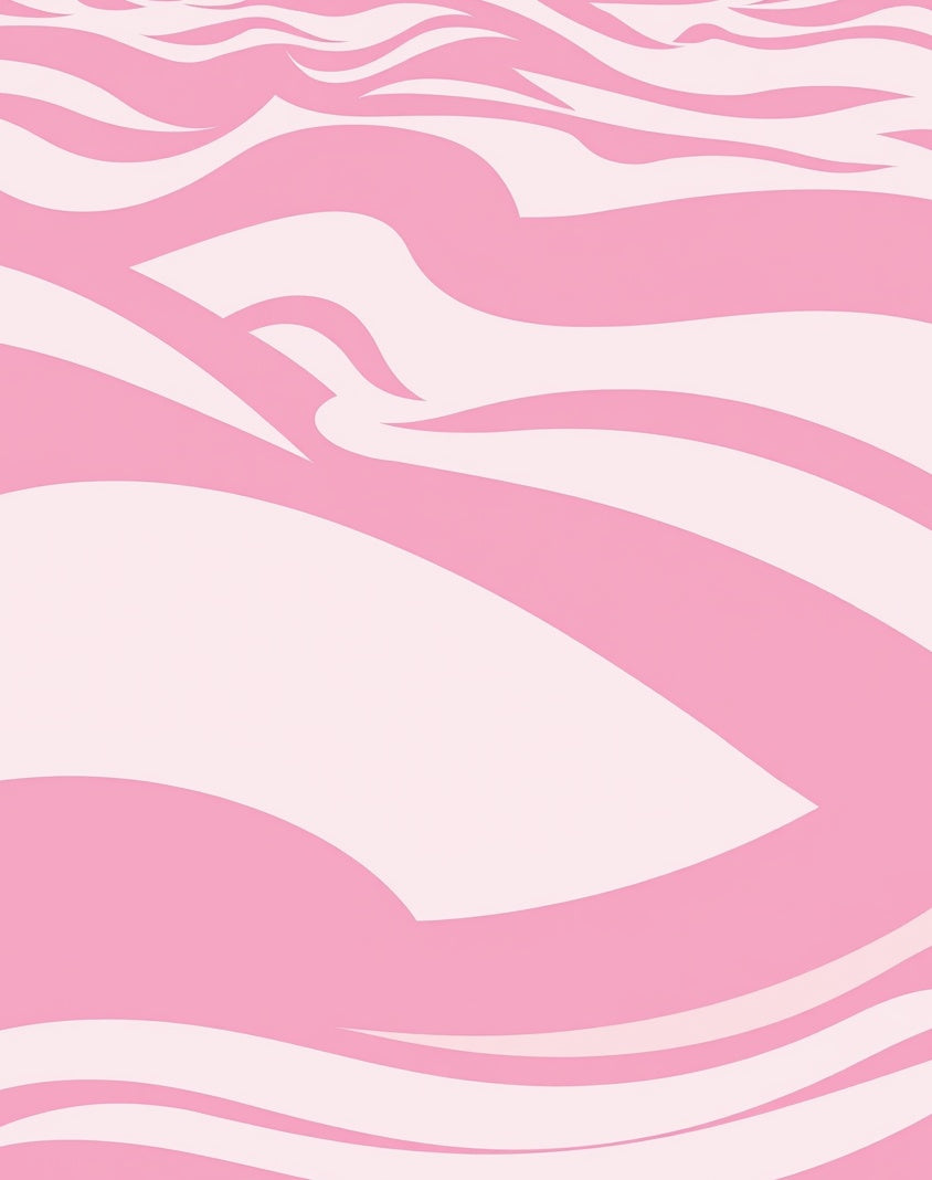 Pink Abstract Waves Pattern Rug