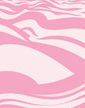 Pink Abstract Waves Pattern Rug