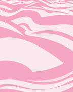 Pink Abstract Waves Pattern Rug