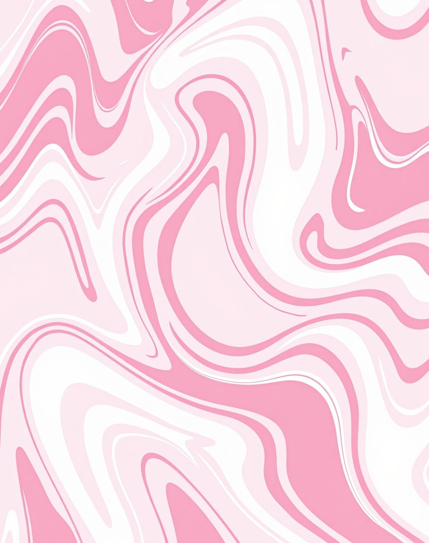 Abstract Pink Swirl Fluid Pattern Rug