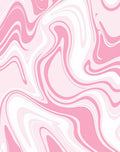Abstract Pink Swirl Fluid Pattern Rug