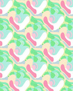 Soft Pastel Organic Shapes Pattern Rug